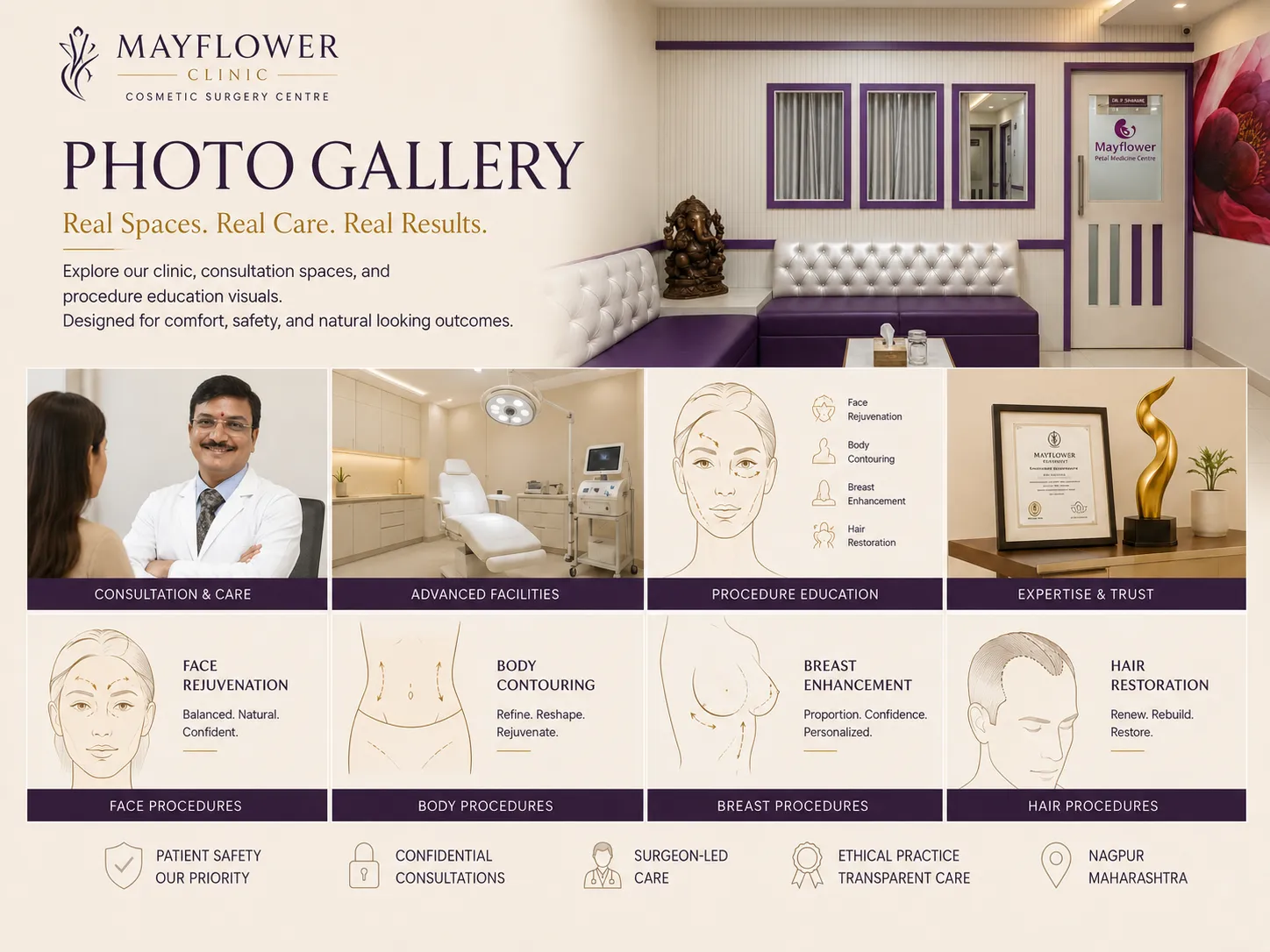 Mayflower Clinic cosmetic surgery photo gallery in Nagpur