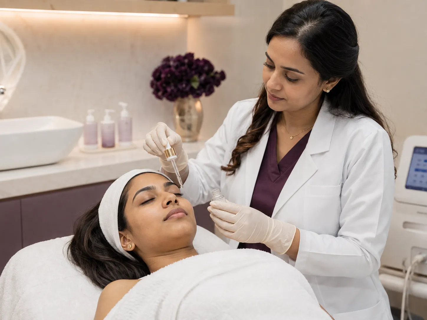 Exosome-assisted facial skin rejuvenation treatment at Mayflower Clinic in Nagpur